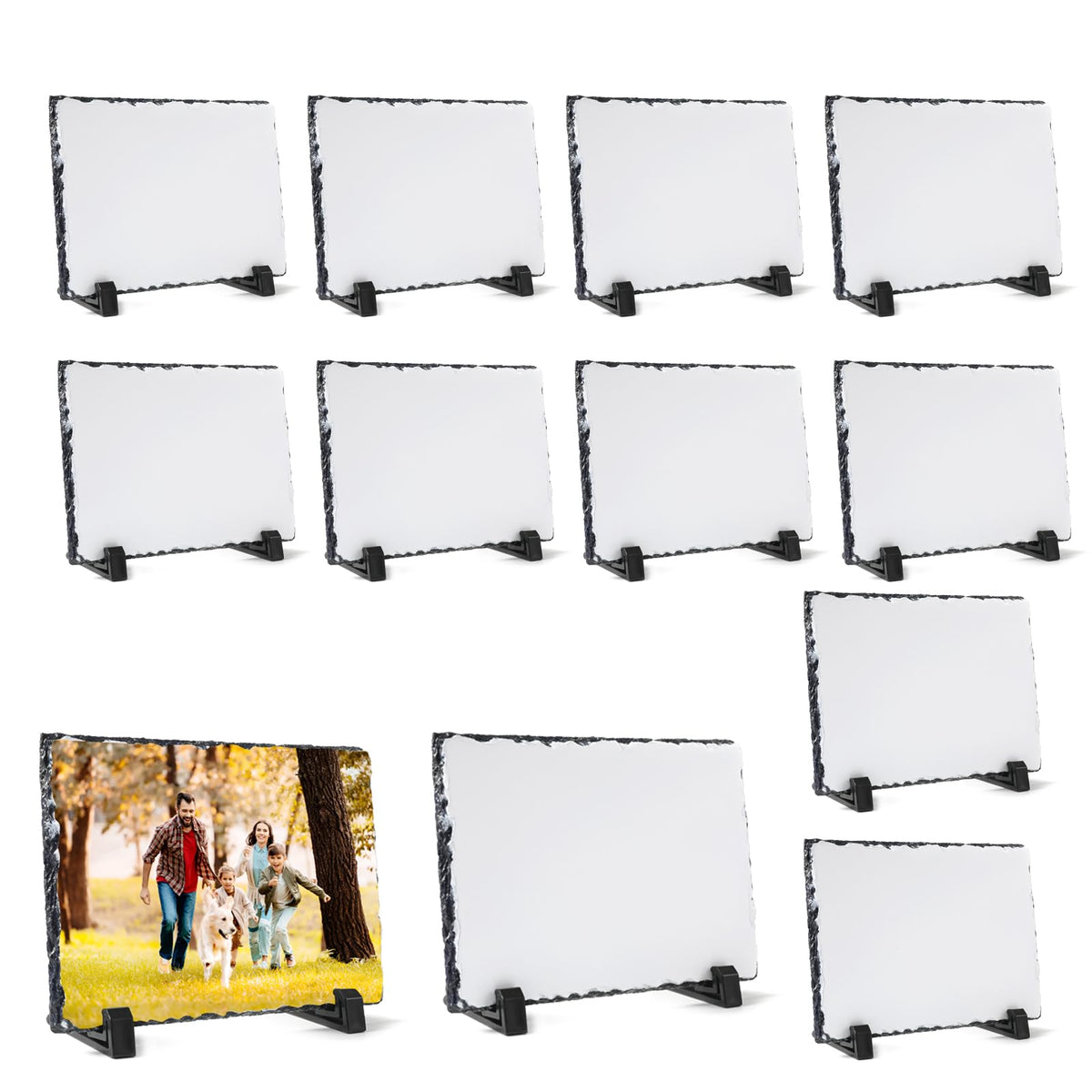 YOUKE OLA sublimation slate frame with display holder on desk