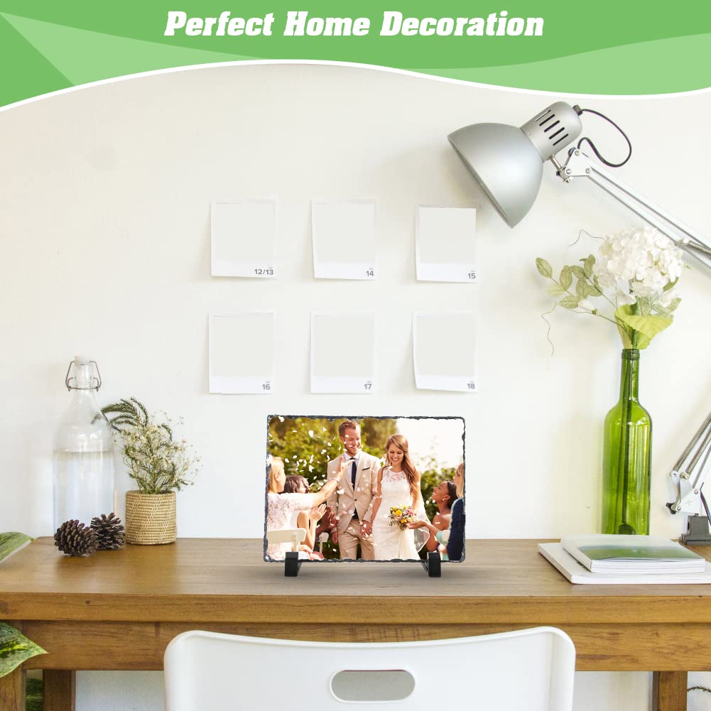 YOUKE OLA black and white slate frame complements home decor and photos