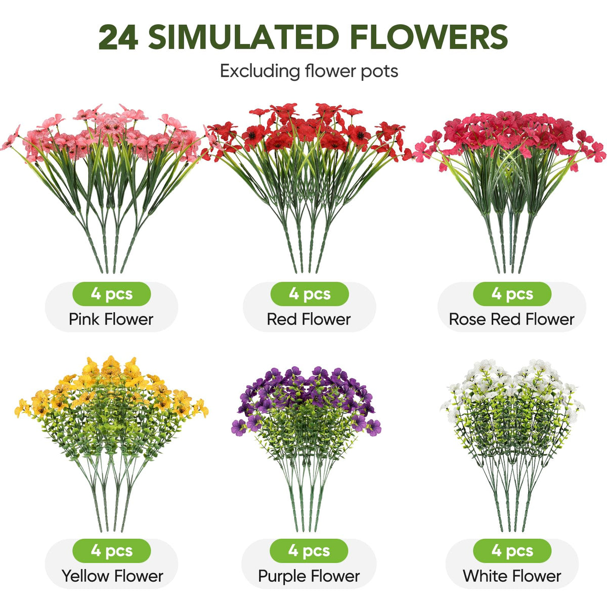 youlifafa indoor outdoor decor ready artificial flowers for versatile settings