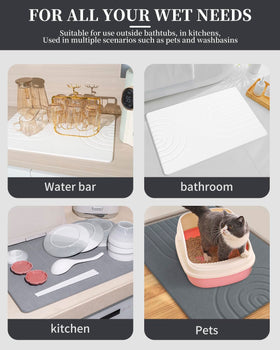 YOULTTAN multi-use bath mat suited for kitchen, entryway, or near dish racks.