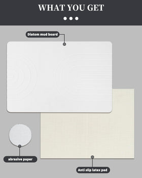 YOULTTAN stone bath mat quick drying helps keep floors clean.