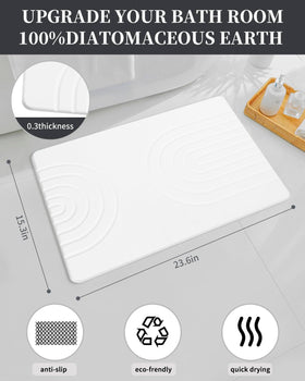 YOULTTAN Stone Bath Mat quick-dry action keeps floors dry after showers