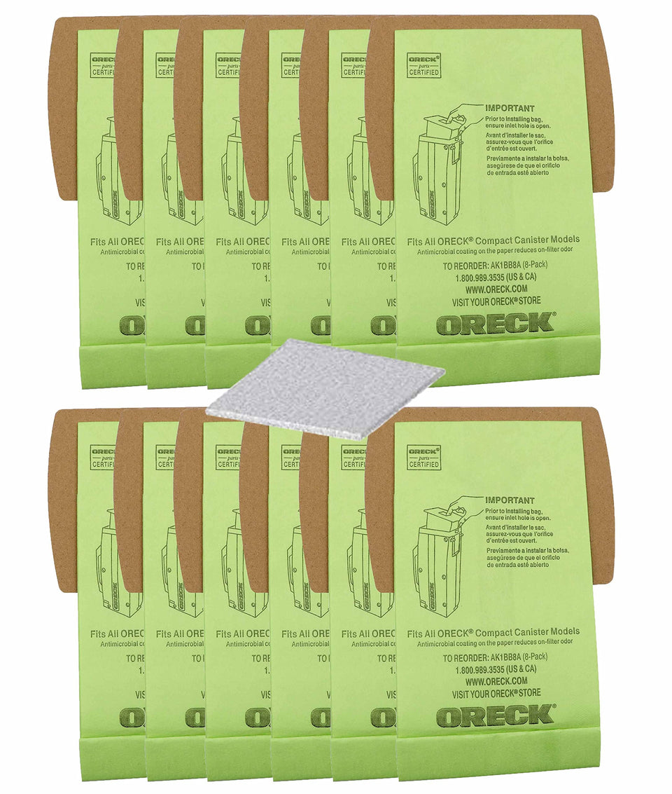 Youmeichuang PKBB12DW 12-pack BB bags for Oreck, convenient replacements for cleaner operation.