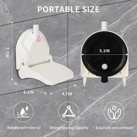 Youmtool foot rest folds away easily for travel storage.