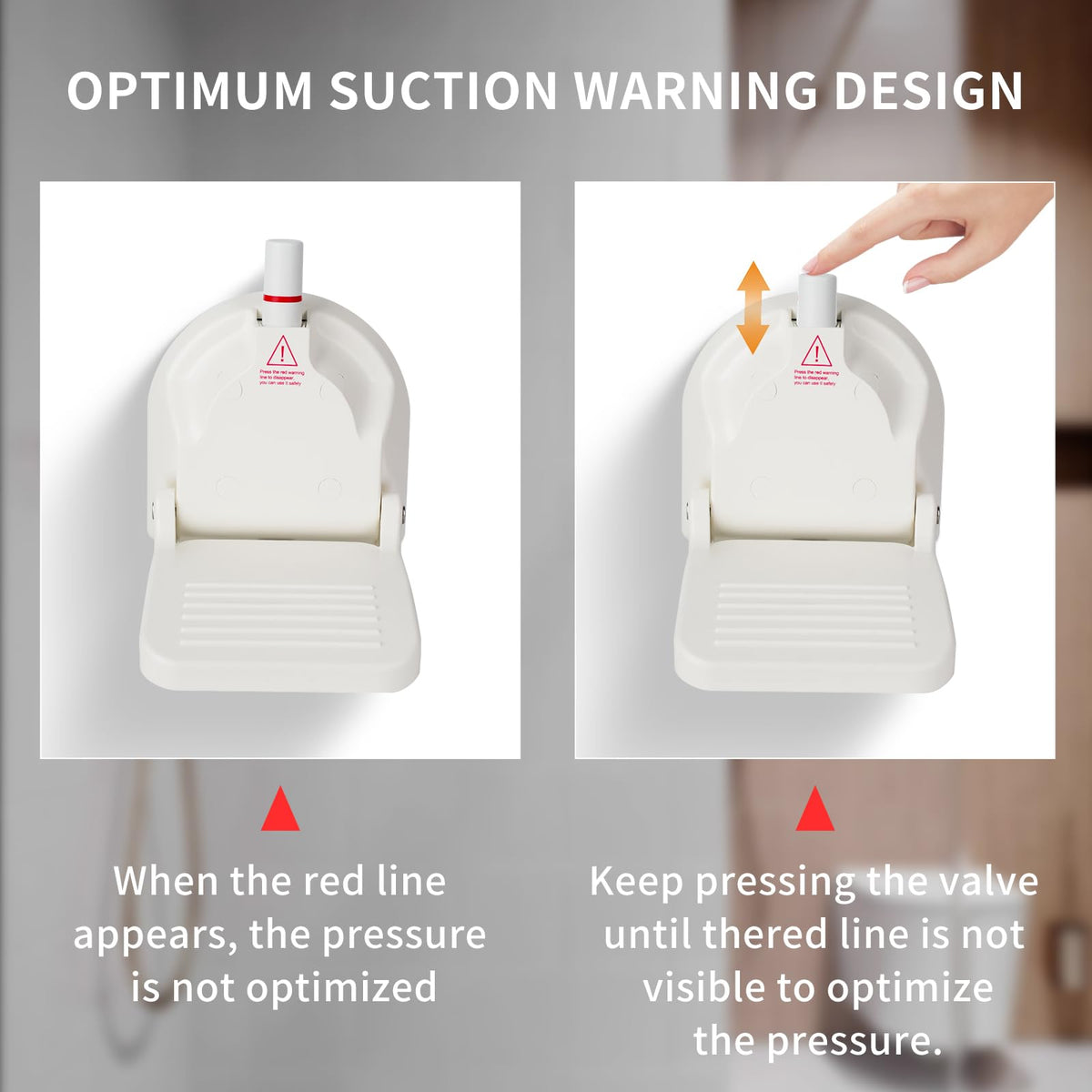 Youmtool suction pump includes a red line indicator to verify suction.