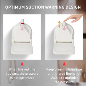 Youmtool suction pump includes a red line indicator to verify suction.