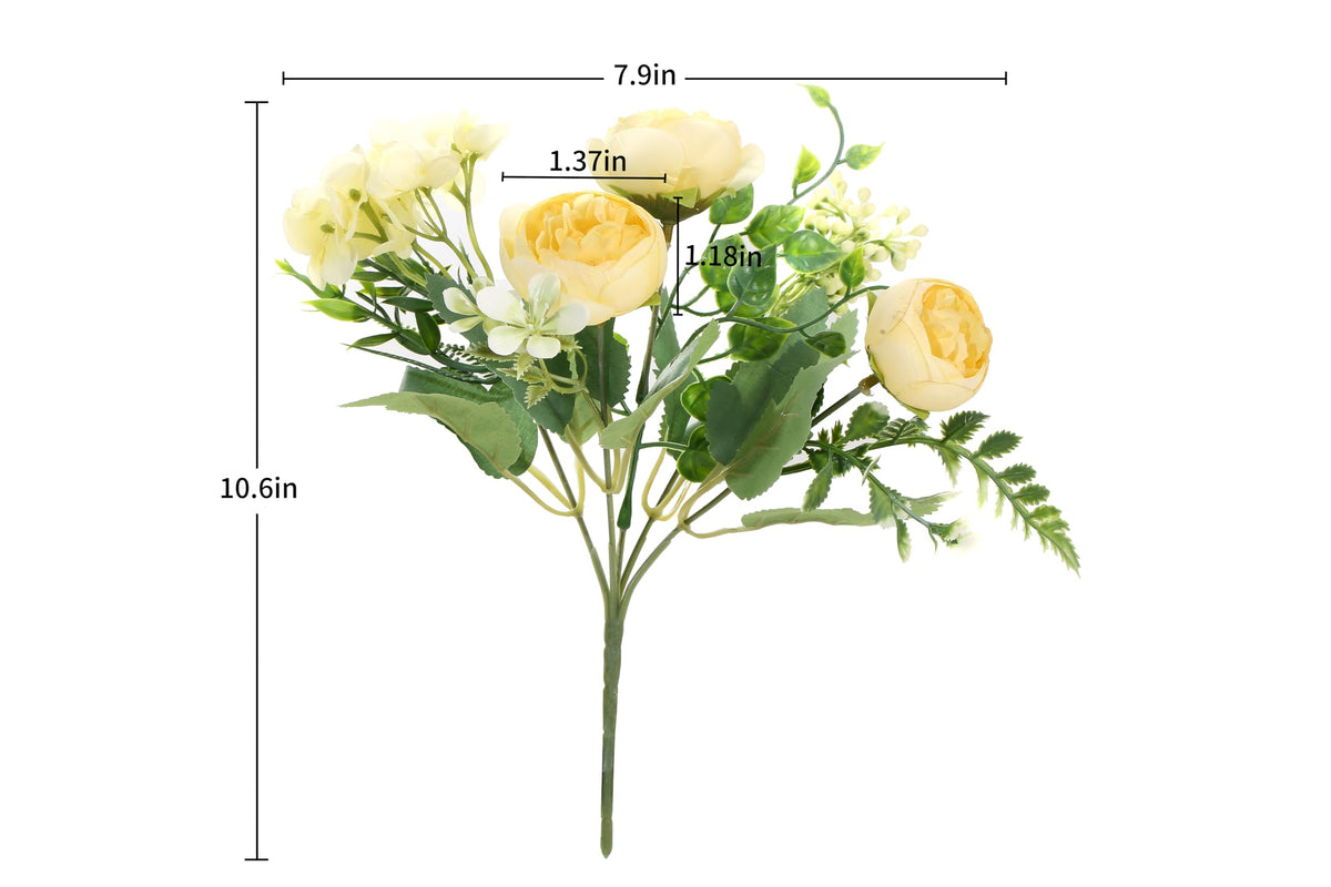YoungJewl UV-resistant silk peonies preserve color and realism over time