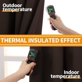 YoungsTex brown blackout curtains with eight grommets ensure smooth operation