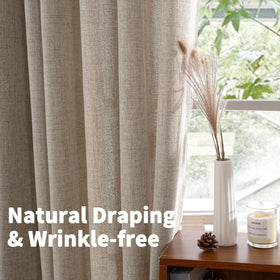 Bedroom scene featuring privacy and cozy warmth with YoungsTex curtains.