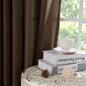 YoungsTex brown curtains provide a warm, natural drape in home decor.