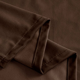 YoungsTex brown velvet curtains create a sophisticated living room ambience