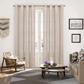 YoungsTex curtains with bronze grommets provide durable hardware and smooth operation.