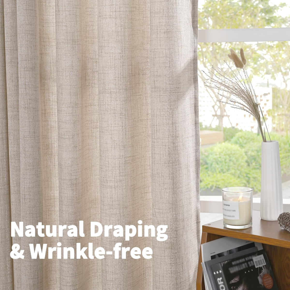 YoungsTex curtains suitable for living, dining, and bedroom with rustic warmth.