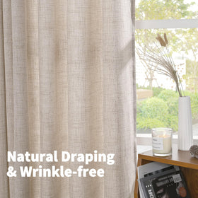YoungsTex curtains suitable for living, dining, and bedroom with rustic warmth.