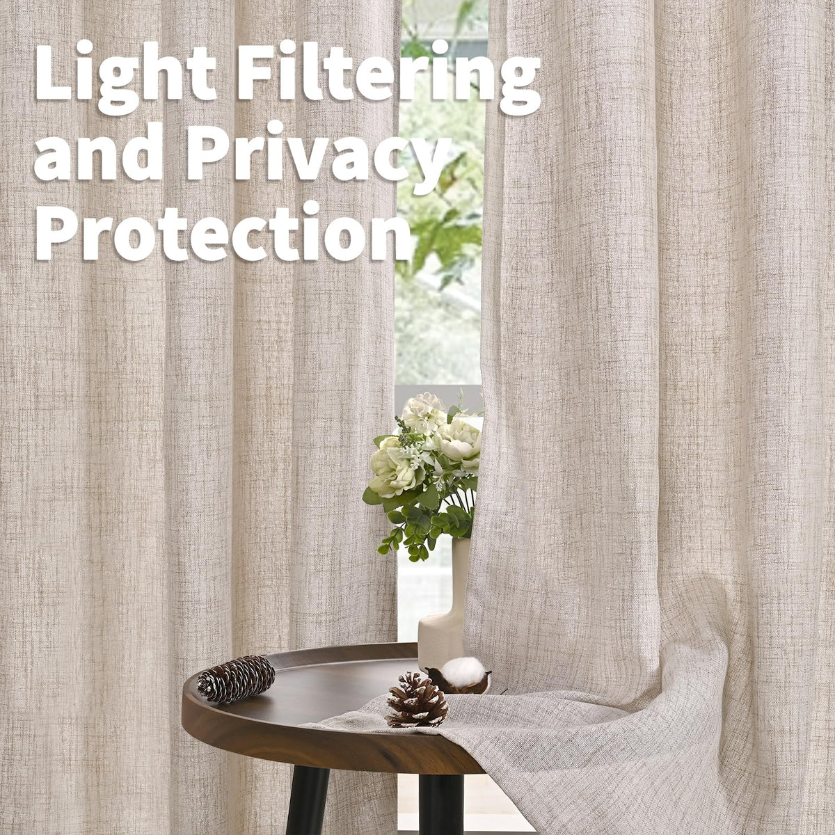 YoungsTex textured polyester curtains deliver soft touch and wrinkle-free drape.