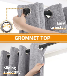YoungsTex curtains reduce glare while enhancing living room decor.