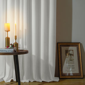 YoungsTex two-panel set covers windows evenly.