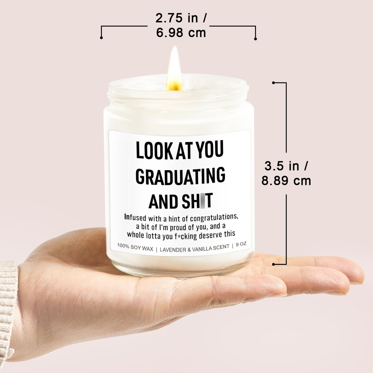 Younift Funny Grad Candle serves as a thoughtful graduation gift idea