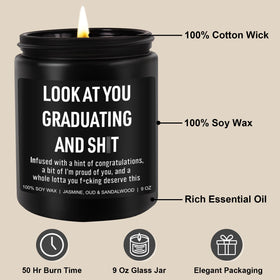Younift graduation candle inside its gift box for grads