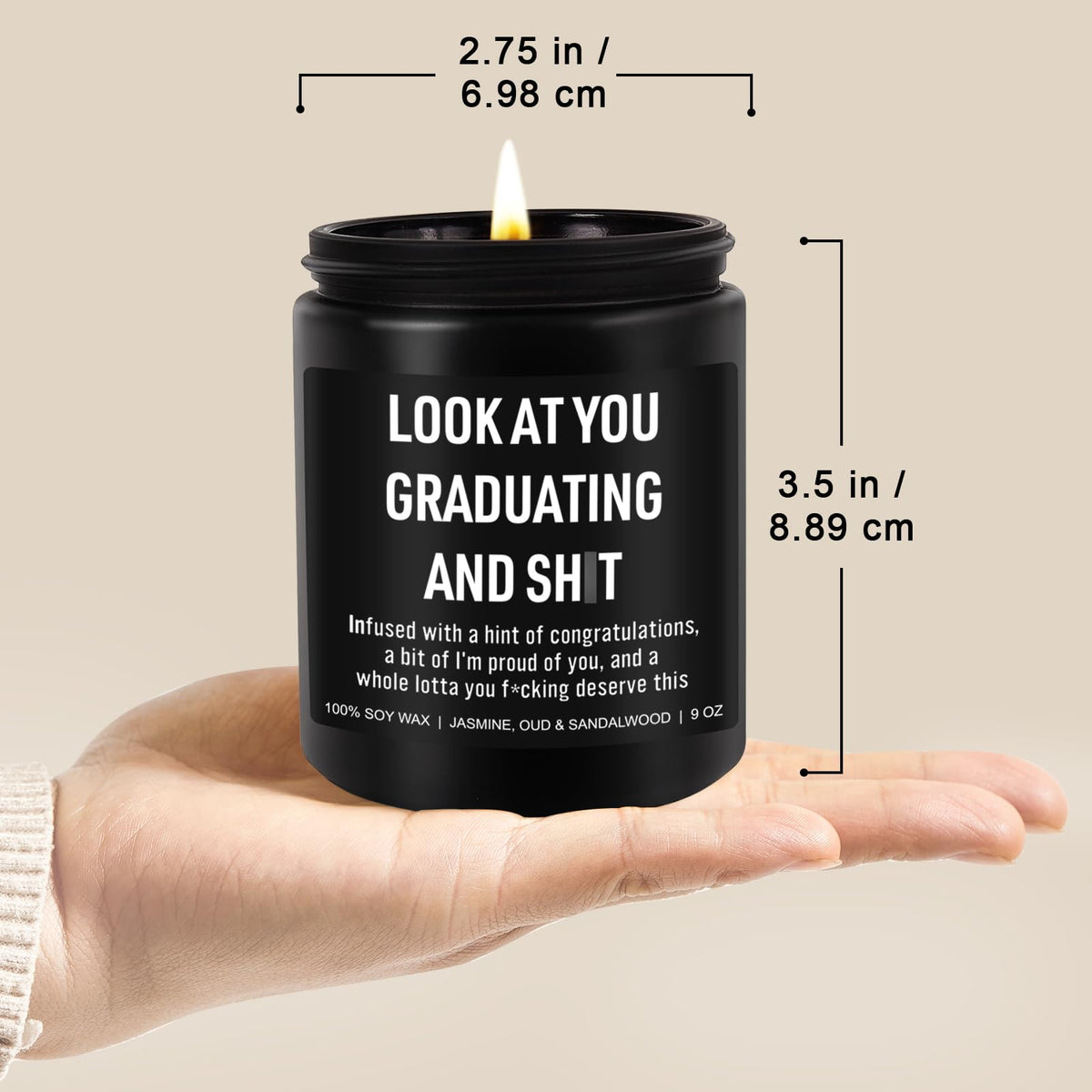 Younift graduation candle as a thoughtful gift idea for grads