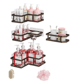 Youvip Corner Shower Caddy with easy-install adhesive ideal for renters and wall-safe setup.