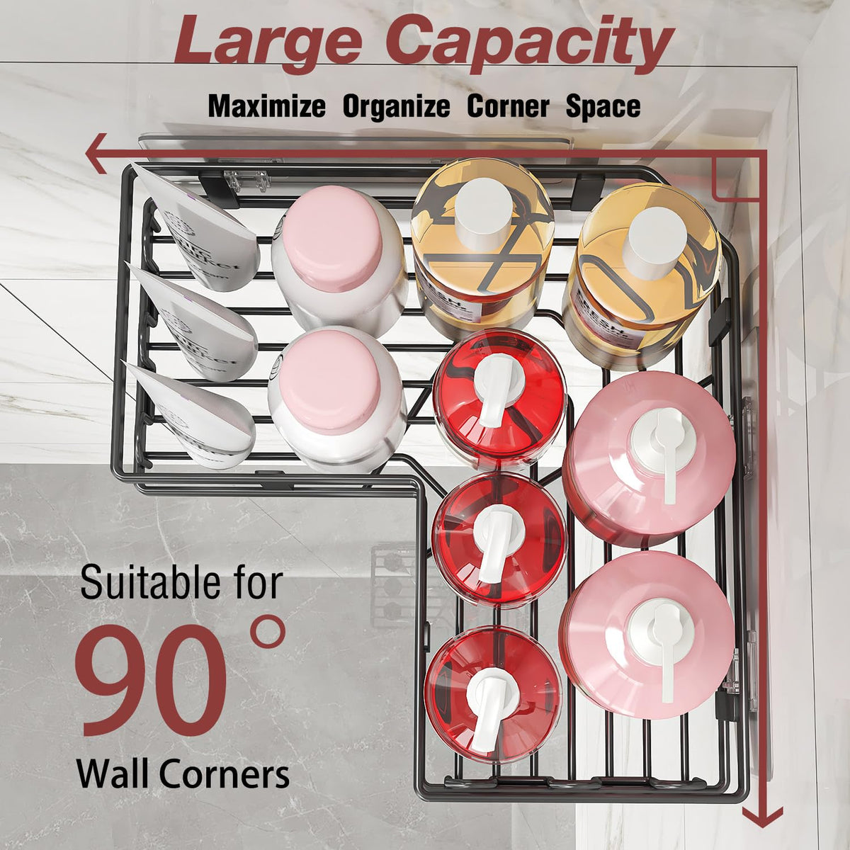 Youvip four-pack storage optimizes small-space bathrooms.