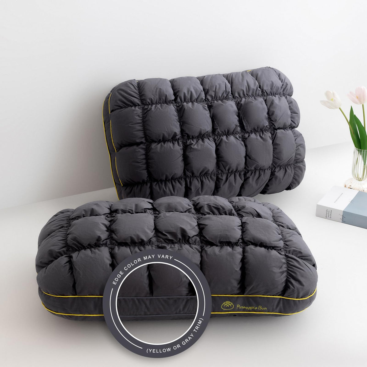 Your Moon Fluffy Support Pillow front view highlights plush comfort for side sleepers