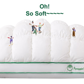 Your Moon pillow showcases green piping for a luxurious bedroom accent.