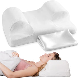 YourFacePillow back sleeper beauty pillow with contour design for neck support