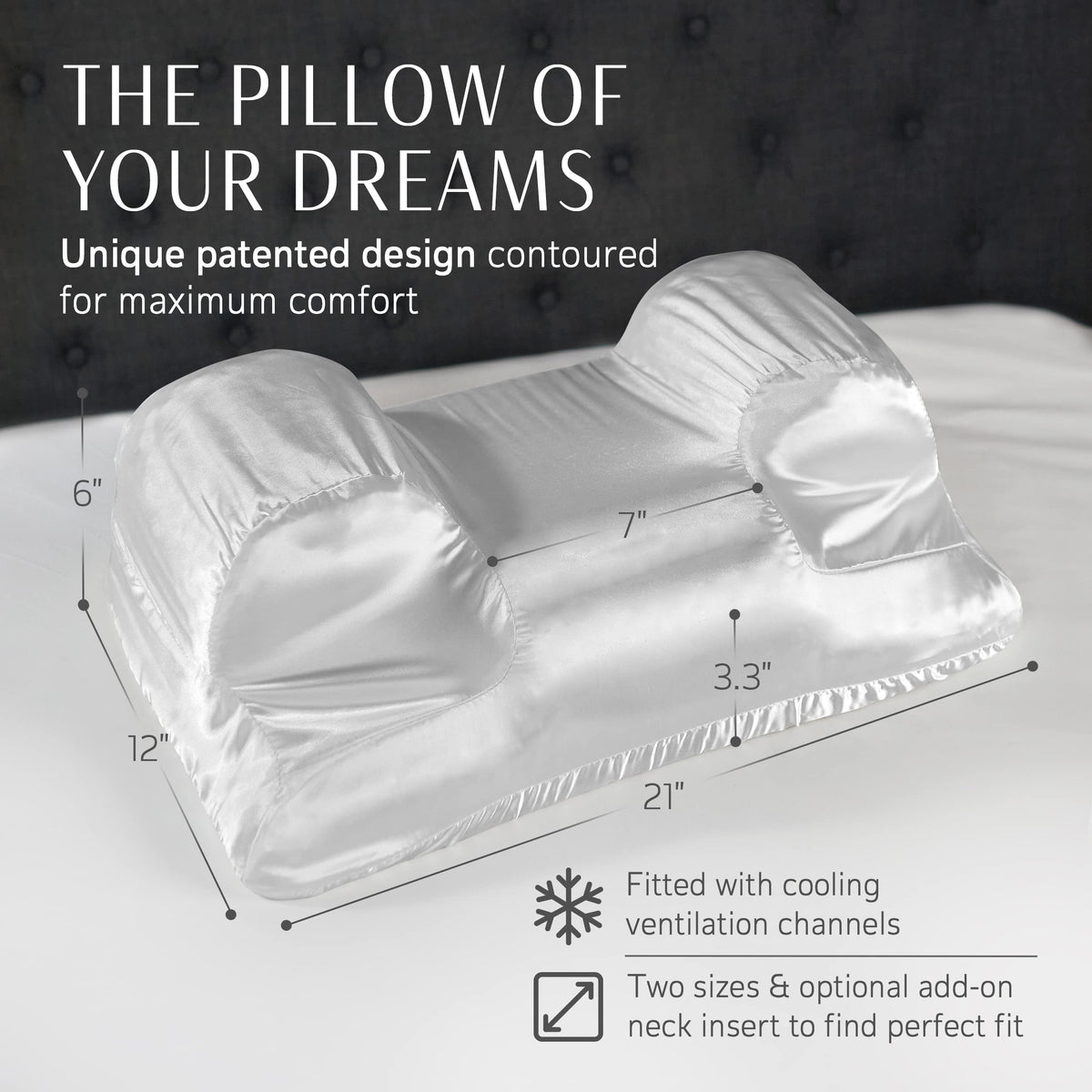 YourFacePillow built-in airflow channels promote breathability for a refreshing sleep
