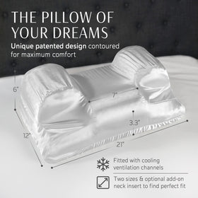 YourFacePillow built-in airflow channels promote breathability for a refreshing sleep