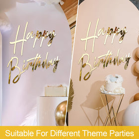 Yousoontic acrylic mirror decal is lightweight and durable for party setups.