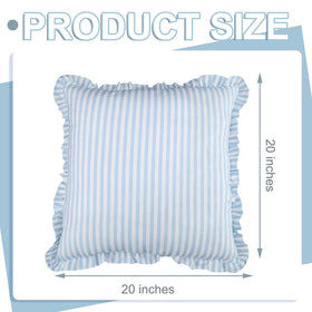 Yousoontic blue and white stripe pillow cover adds breezy coastal charm.