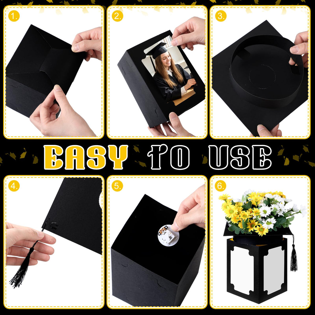 Youyole centerpiece offers space for flowers or small gifts to boost ambience.