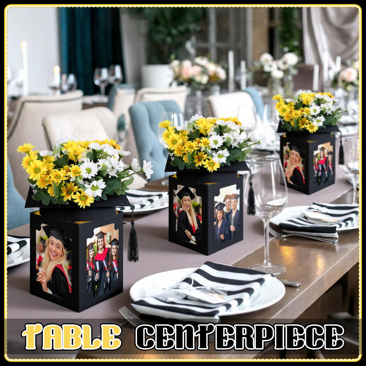 Youyole durable display box helps create memorable student decor for ceremonies.