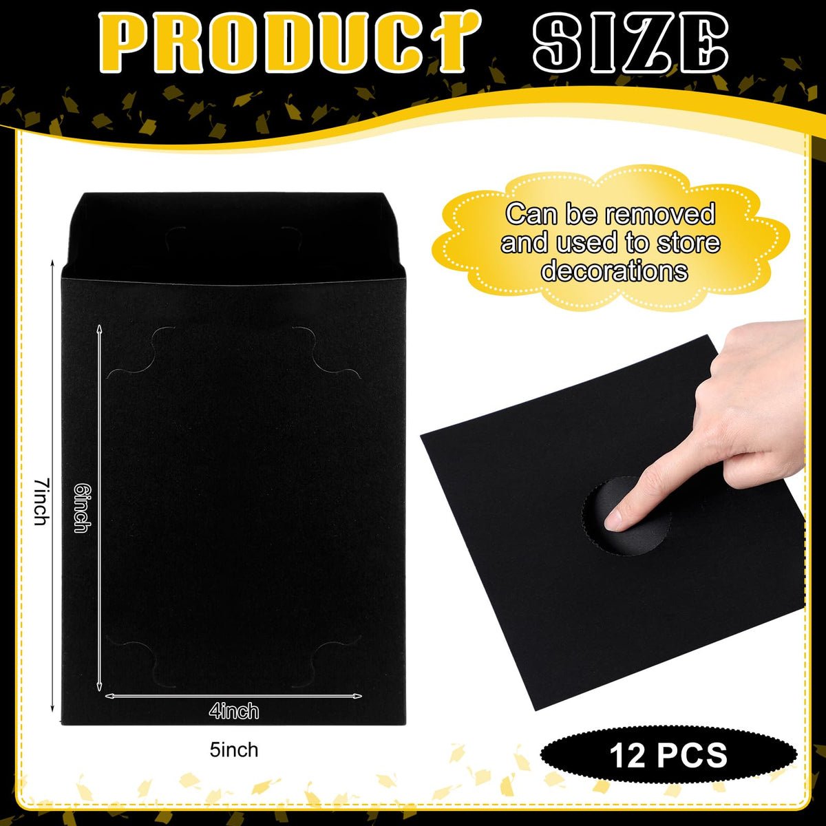 Youyole twelve-piece photo box set presents a cohesive graduation display for guests.