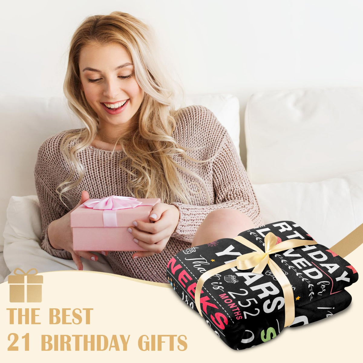 YPURTSD cozy blanket on a sofa adds warmth and everyday style.