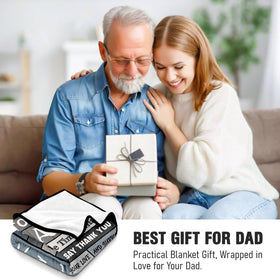 YPURTSD dads gift ideas blanket with heartfelt message for birthdays and holidays.