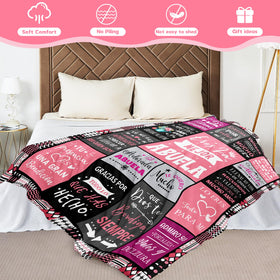 YPURTSD Grandma Blanket size 50x60 shown in cozy setup