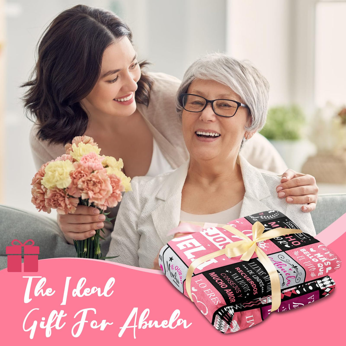 YPURTSD Grandma Blanket draped on sofa for everyday comfort and style
