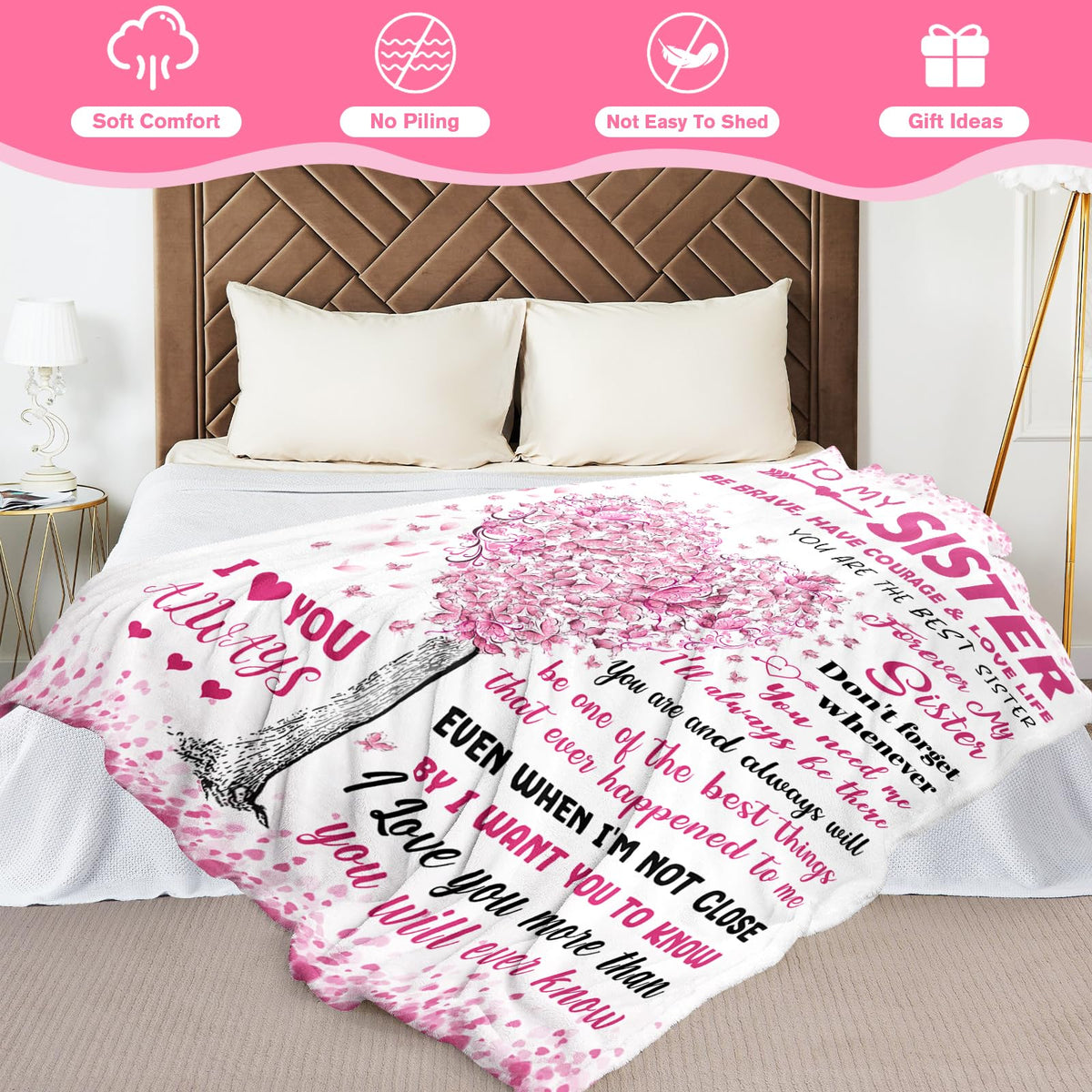 YPURTSD sister blanket machine-washable and quick-drying