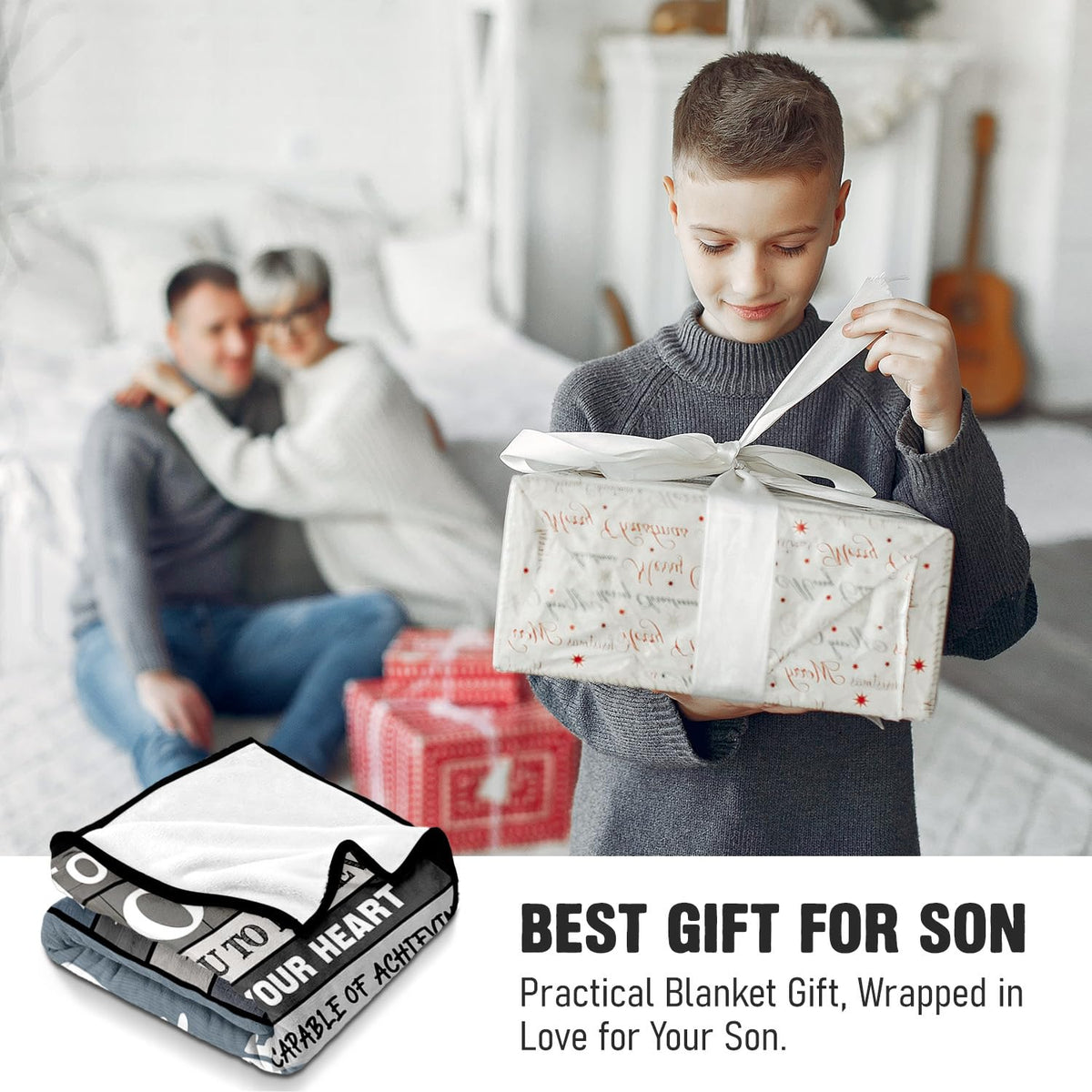 YPURTSD Son Blanket wrapped as a gift highlighting comfort and sentiment