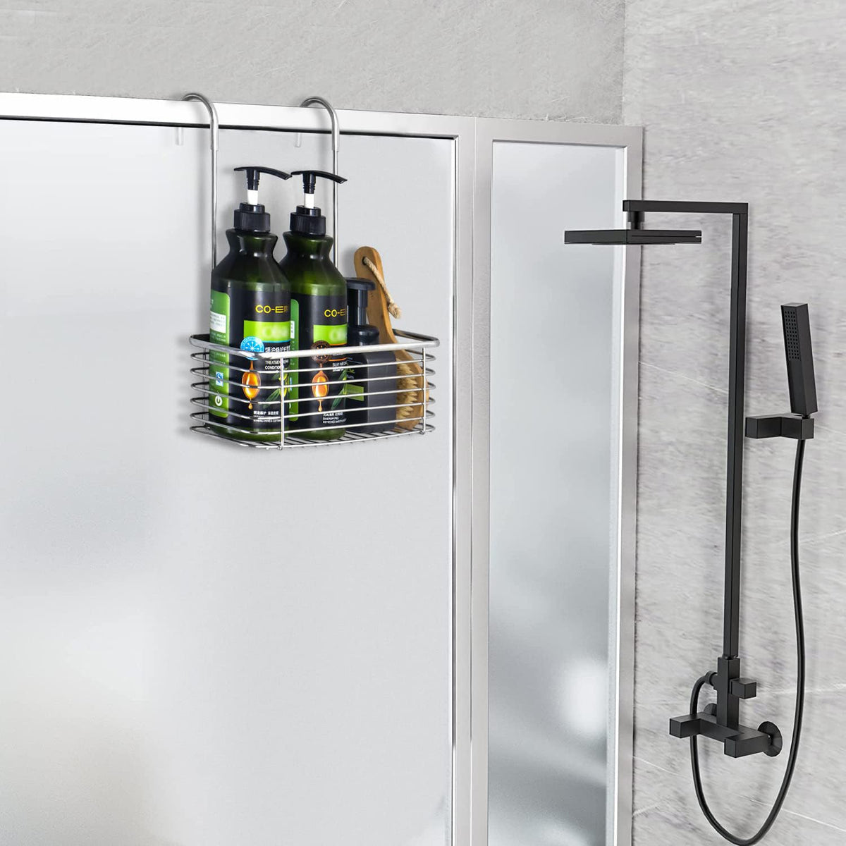 YQh rotating back hook demonstrates flexible placement for faucet or tub.