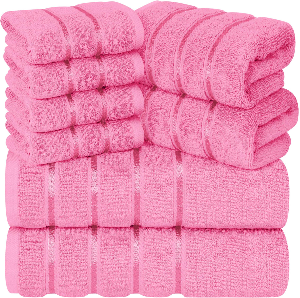 YRALY bath towel 27x54 pink with plush 600gsm cotton for daily luxury.