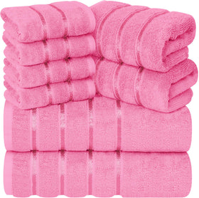 YRALY bath towel 27x54 pink with plush 600gsm cotton for daily luxury.