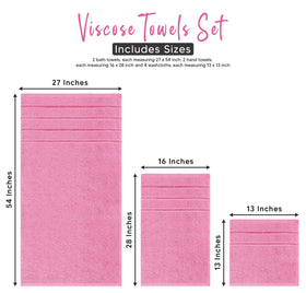 YRALY towel set packaging showing ready-to-use bathroom essentials.