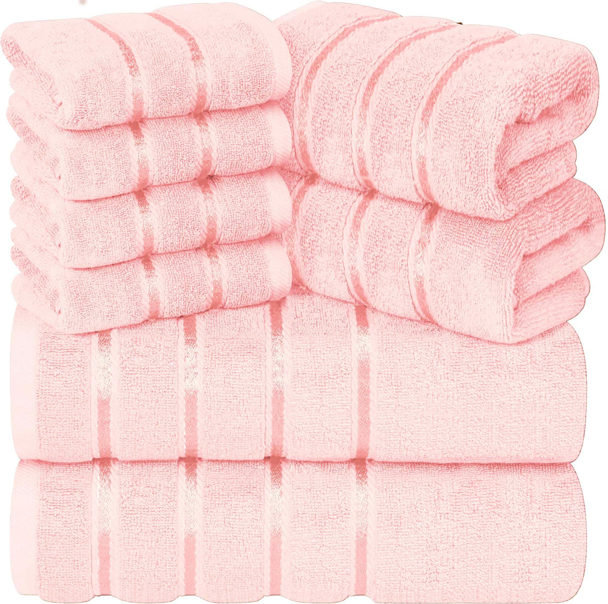 YRALY Luxury Pink Bath Towels show premium absorbency for quick drying after showers