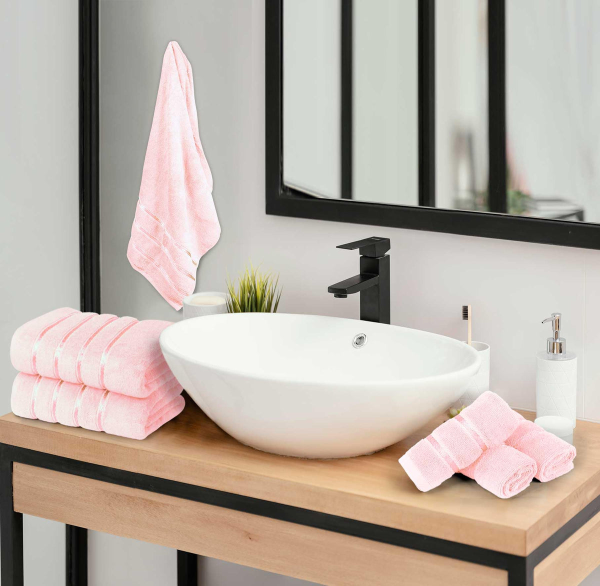 YRALY Pink Washcloths offer gentle cleansing with fast drying for daily routines