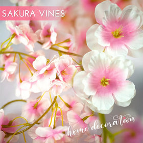 YRIOWMI arch-drape sakura garland enhances wedding or party displays.