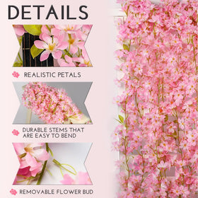 YRIOWMI cherry blossom garland flexible branches allow easy shaping